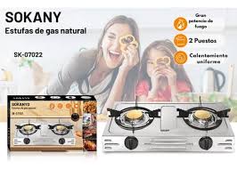 Estufa de Mesa 2 Puestos en Acero Inoxidable - Alta Potencia